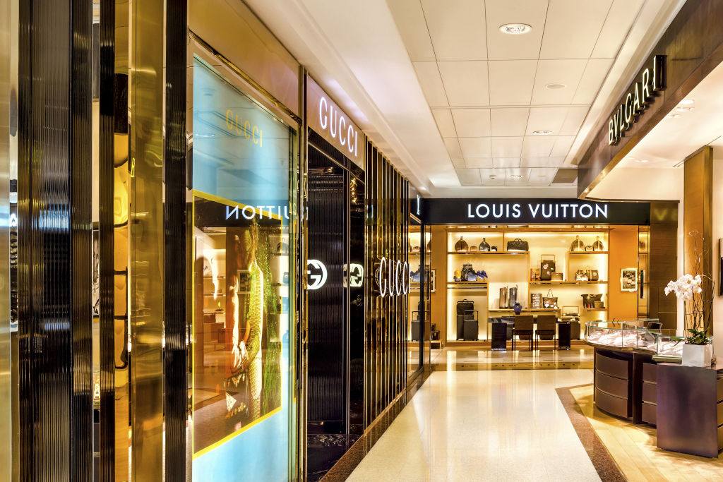 Louis Vuitton Store in a El Corte Ingles Shopping Mall in